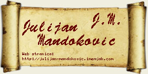 Julijan Mandoković vizit kartica